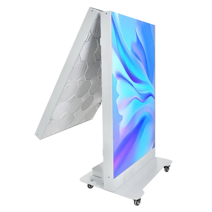 An EagerLED EA1920iP5 foldable LED poster screen
