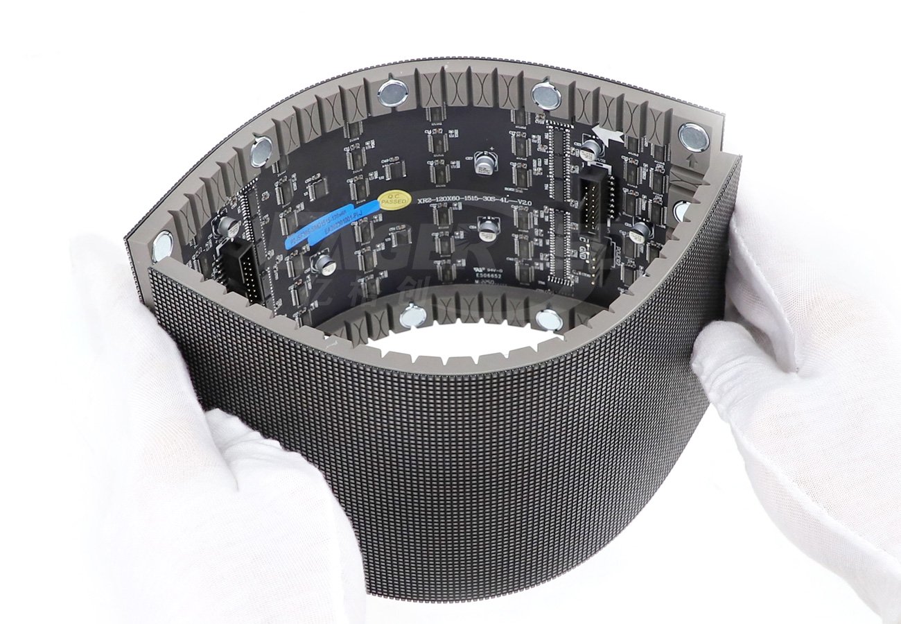 EA-Flex flexible LED module shown curved