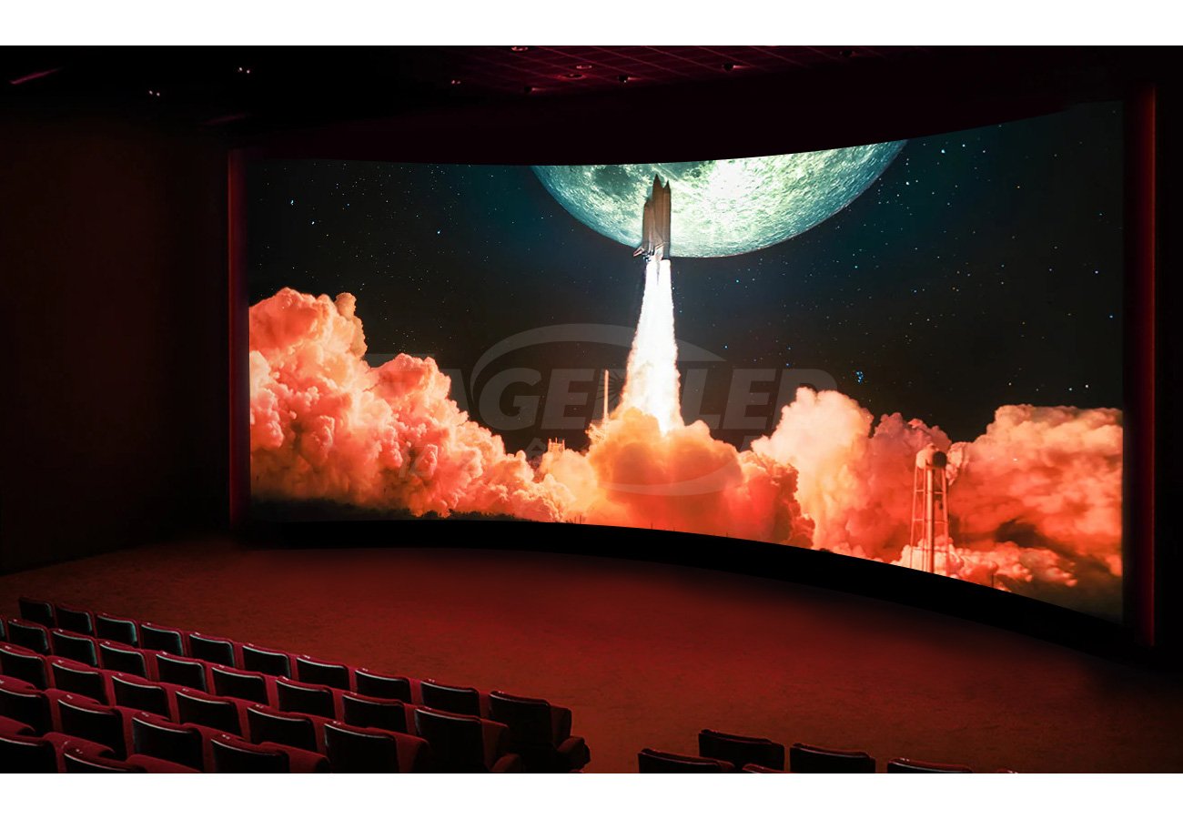 EA-Flex curved LED display in a theatre