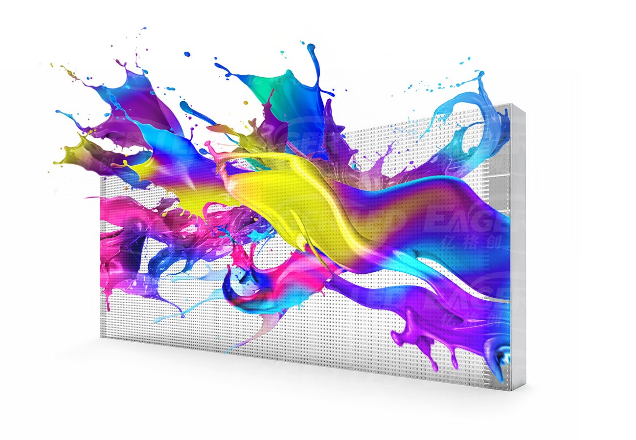 Manufacturer rendering of EA-iFilm showing colorful content over its transparent structure