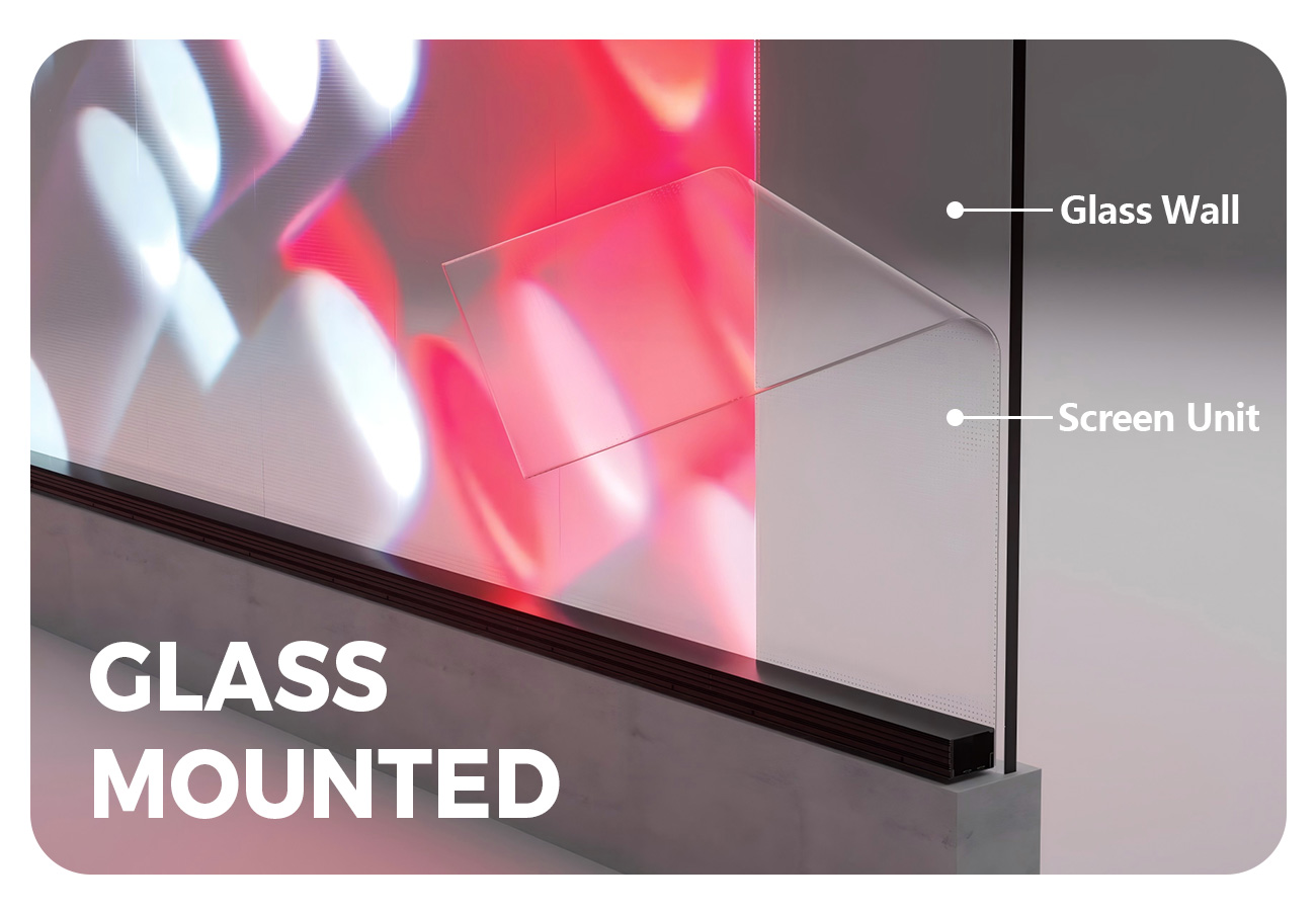 EA-iFilm2 self-adhesive LED film applied to a glass wall