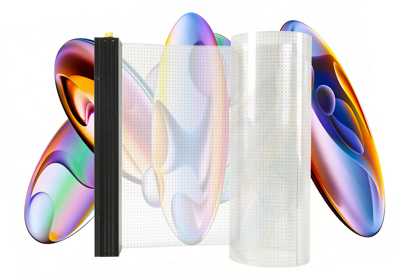 EA-iFilm2 flexible LED film bent around a curved surface