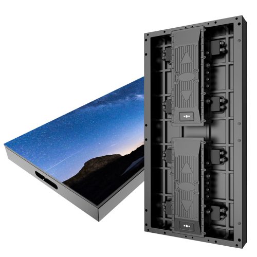 EA-OFloor outdoor floor cabinet showing display surface and rear electronics covers