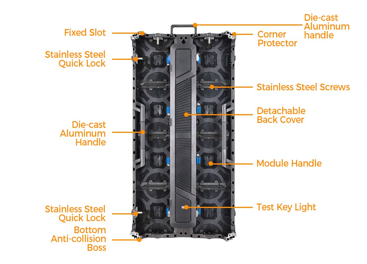 EA1000C6 die-cast aluminum rental cabinet