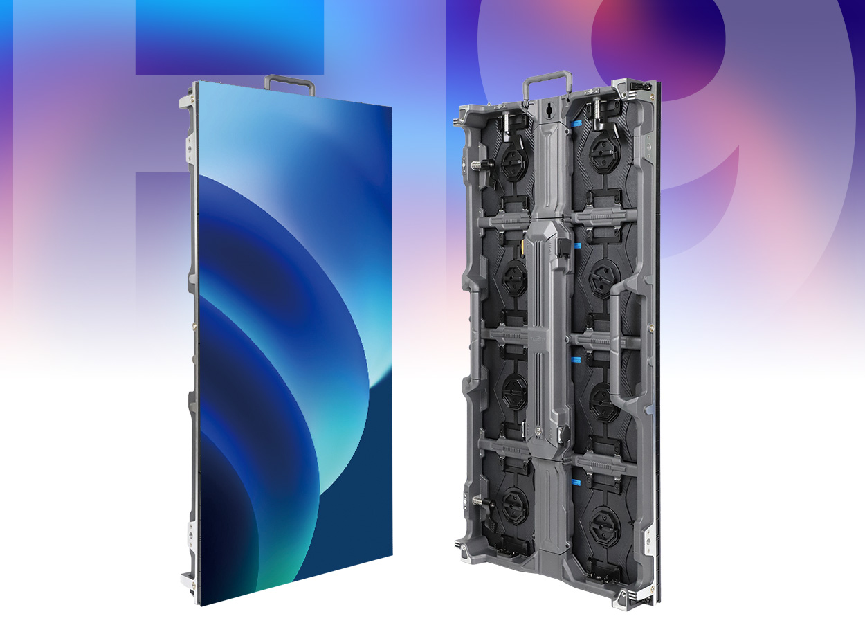 EA1000H9 tall rental cabinet showing its display face and rear frame