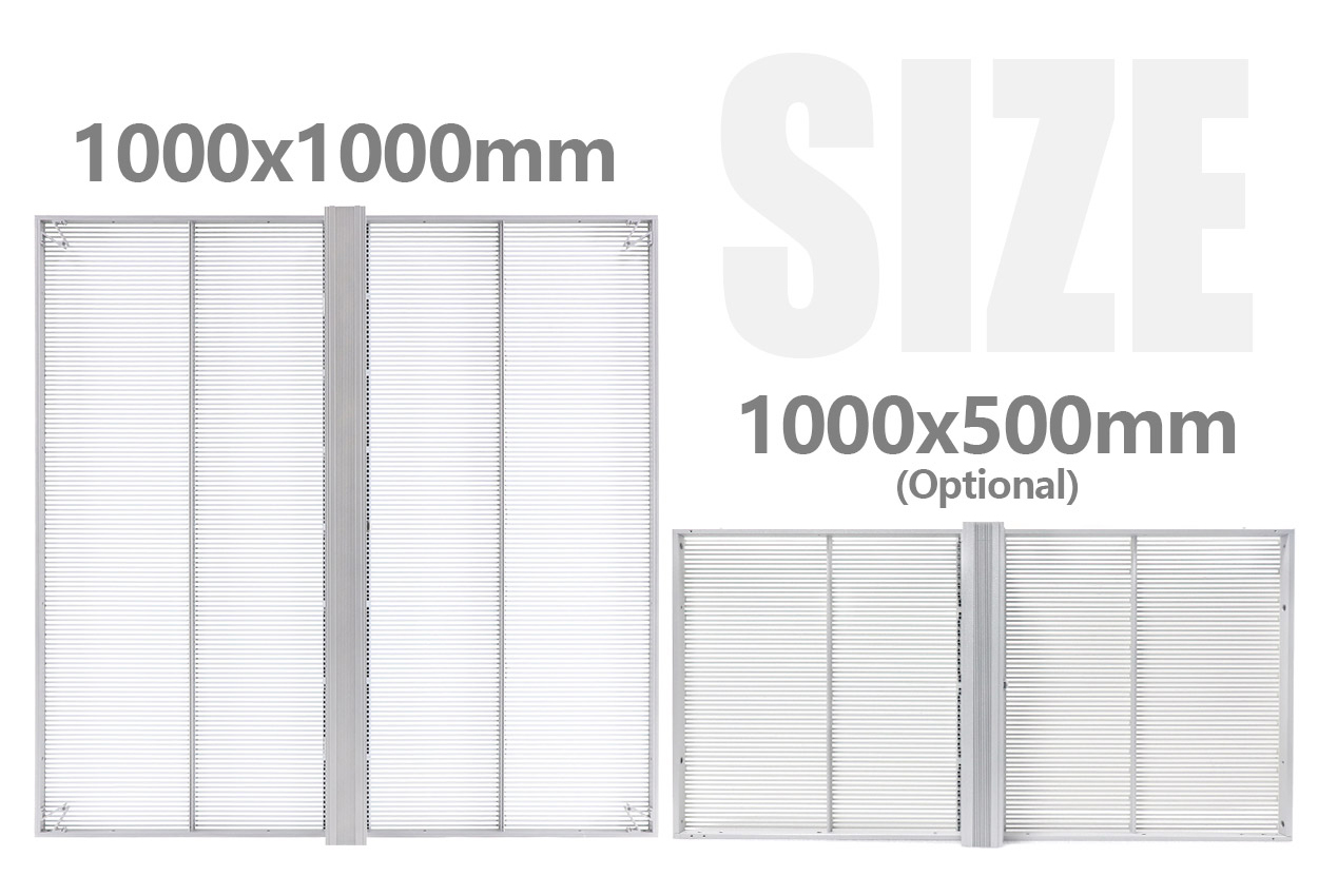 EA1000TiF2 fixed transparent display cabinet options