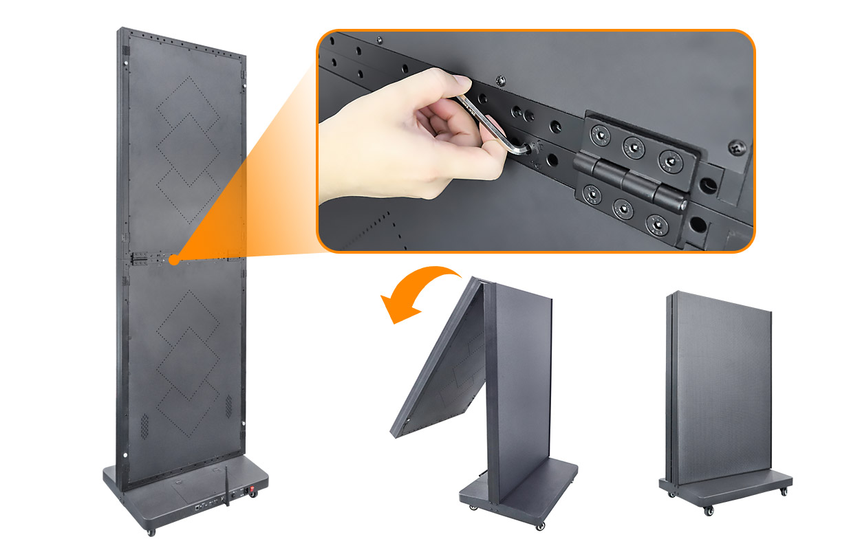 EA1920iP4 rear hinge and folding mechanism
