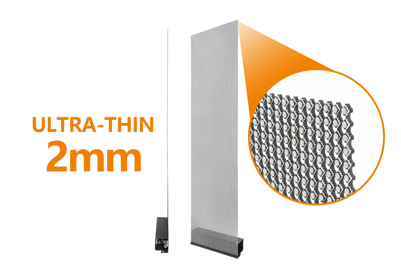 2 mm ultra-thin EA250INV transparent LED film module
