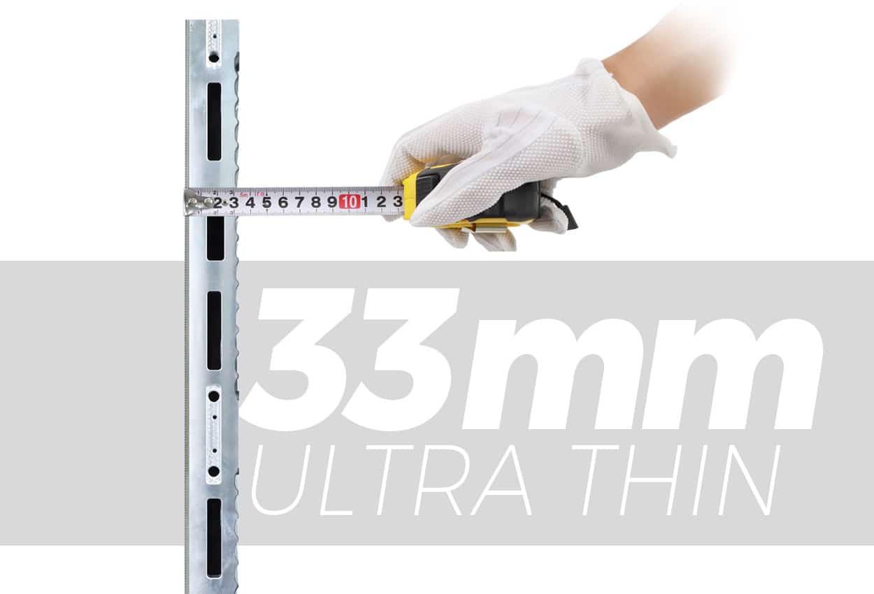 EA250WH3 cabinet profile and depth measurement