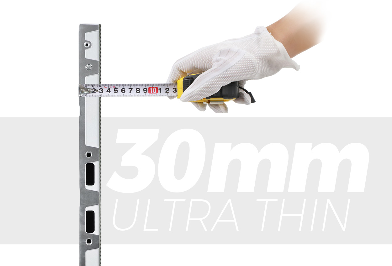 EA250WH5 cabinet profile showing its 30 mm depth