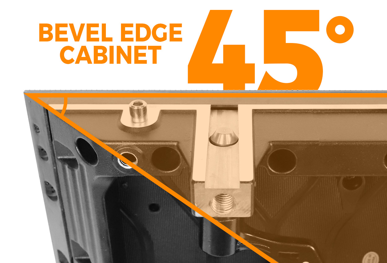 EA500H8V cabinet with a 45-degree beveled edge