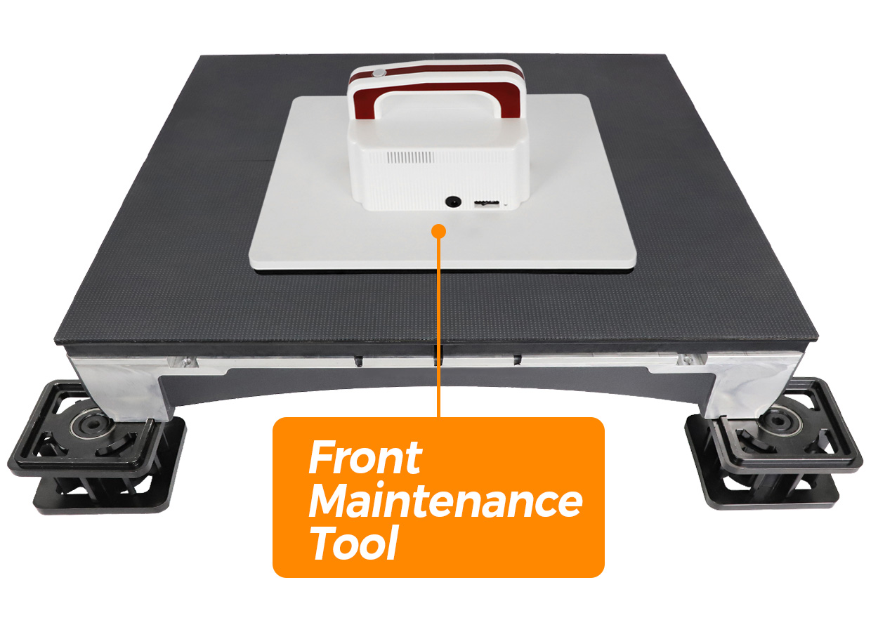 EA500RF front service with a vacuum suction tool