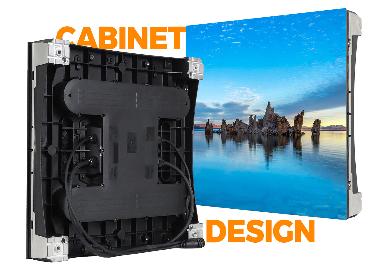 EA500RF protective cabinet and closed rear cover